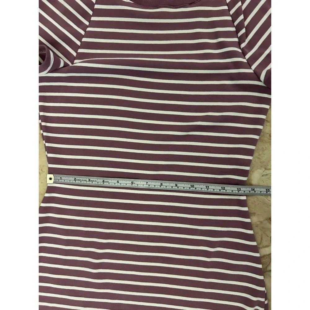 GILLI LOGAN FITTED T-SHIRT MAXI DRESS STRIPE PURPLE SIZE MEDIUM NWT